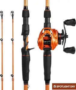 KastKing Lethal Blaze Twin-Tip Rod & Reel Combo – Spinning & Baitcaster, IM6 Graphite, Backup Tip, Stainless Steel Guides, EVA Handle SummerVibes