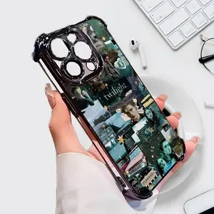 Twilight Edward Cullen Vampire Moon Star iPhone Case for Fans Forever Quote Forks Movie Theme Compatible with iPhone 11/12/13/14/15/16 (Pro Max/Plus)