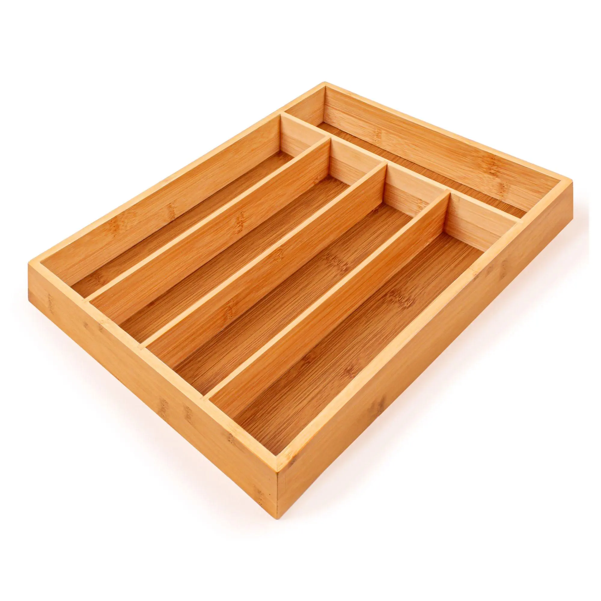 BergHOFF 5-Slot Bamboo Flatware Organizer, 13.75" x 9.75"