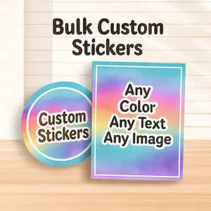 Bulk Custom Stickers 500/1000pcs – Circle or Square | Discounts for Large Orders | Any Size, Any Text, Any Design