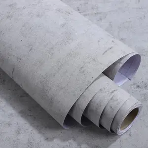 Wide Concrete Wallpaper, Peel & Stick Wall Paper, Thick Matte Finish, Ideal for Gym, Bedroom, Bathroom, Coffee Shop Walls, Living Room