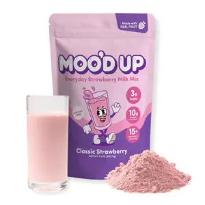 Moo’d Up Strawberry Milk Mix | Low Sugar + Dairy-Free | Better-For-You Strawberry Milk