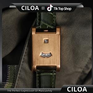 CILOA Men's Unique Square Dial Quartz Waterproof Watch【522】