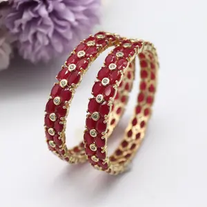 Ruby Gold Bangles