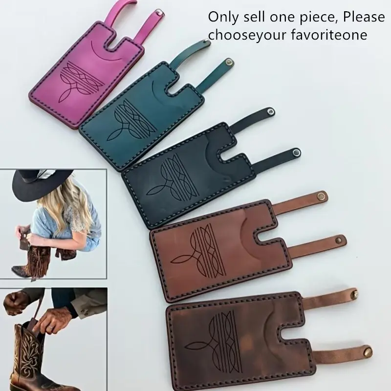 Western Boot Wallet with Buckle, Fashion Leather Wallet, Small Portable Ladies Multifunctional Purse, Unique Card Holder, Coin Pouch, Mini Wallet for Dancing and Daily Use