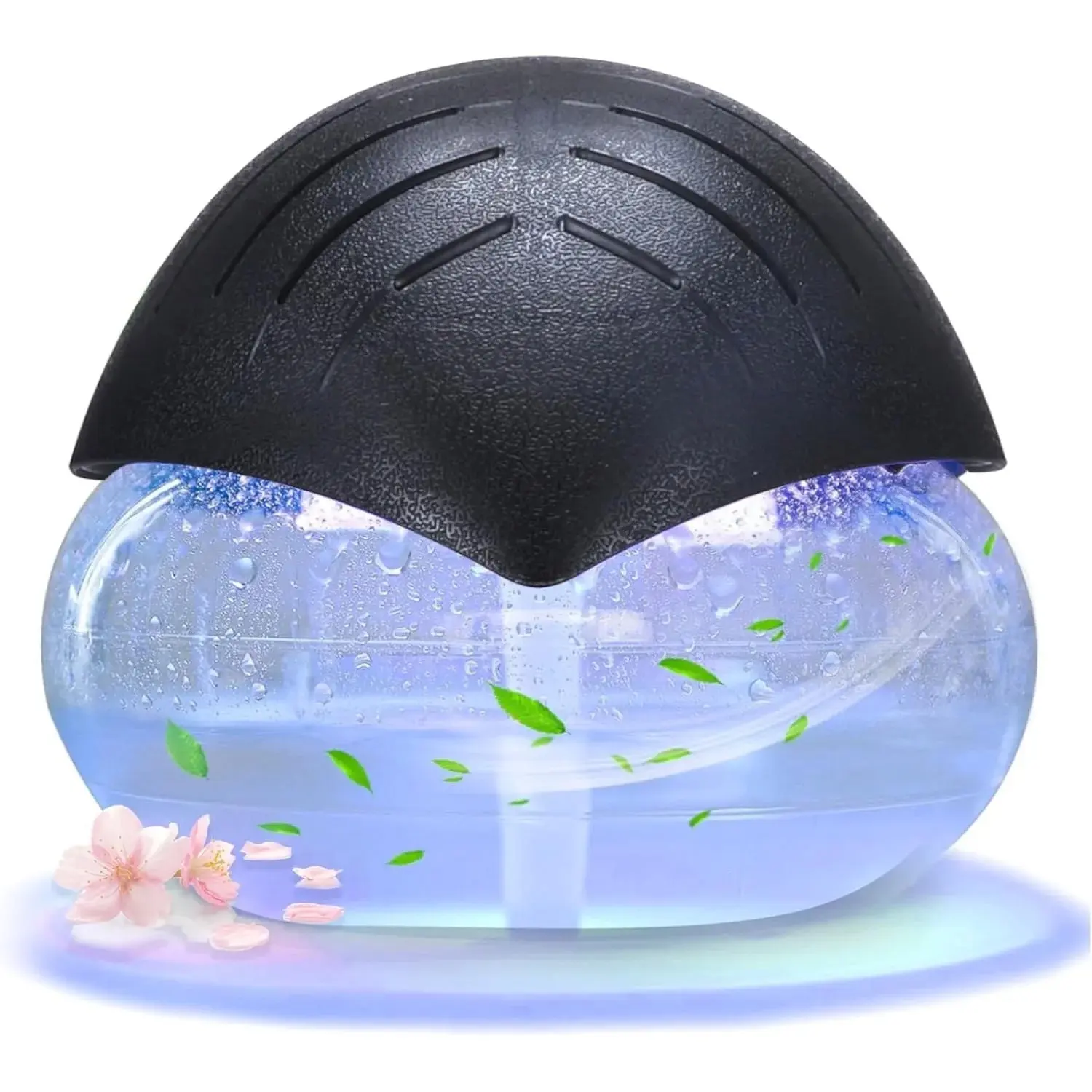 TureHom Water-Based Air Purifier Washer - 1.8L, Compact 8.46in Size Fits Small Spaces (8.46"x6.89"), 7 LED Color Changing Mood Light, Air Revitalizer Diffuser, Room Decor for Home Office, Add Essential Oil, Includes Charging Cable