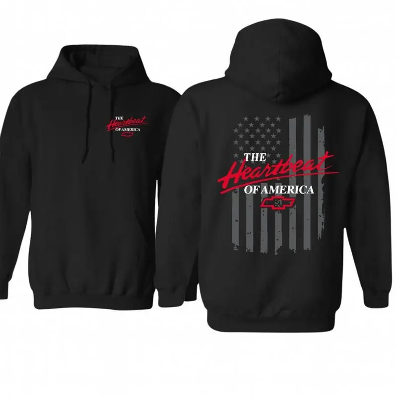 The Heartbeat Of America Chevy Hoodie, Chevrolet Flag Hoodie, Car Enthusiast Hoodie, Chevy Pride Sweatshirt, American Muscle Hoodie, Made in USA.LKD