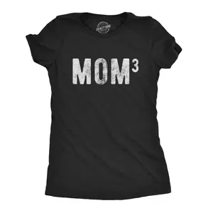 Womens Mama Squared Cubed T Shirts Funny Mom Of Two Three or Four Tees for Mothers Day Funny Womens T Shirts Cute Vintage Fashion Casual Ladies T-Shirt Gift Mother's Day Tops for Women Funny Nerd Top Women's