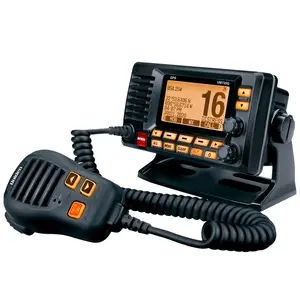 Uniden UM725GBTBK Fixed Mount VHF Radio with GPS, Bluetooth, Audio Speaker, Wireless LCD Display, and Remote Control, Black