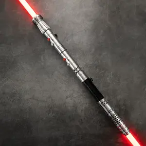 BJSABER Maul-Ventress-Style Metal Double-Edged Realistic Lightsaber - XENOPIXEL Twin Blade, App-Controlled Motion, Rechargeable RGB LED, Dual-Warrior Combat Toy Sword & Sabre, Double Edged Lightsaber,summerwins