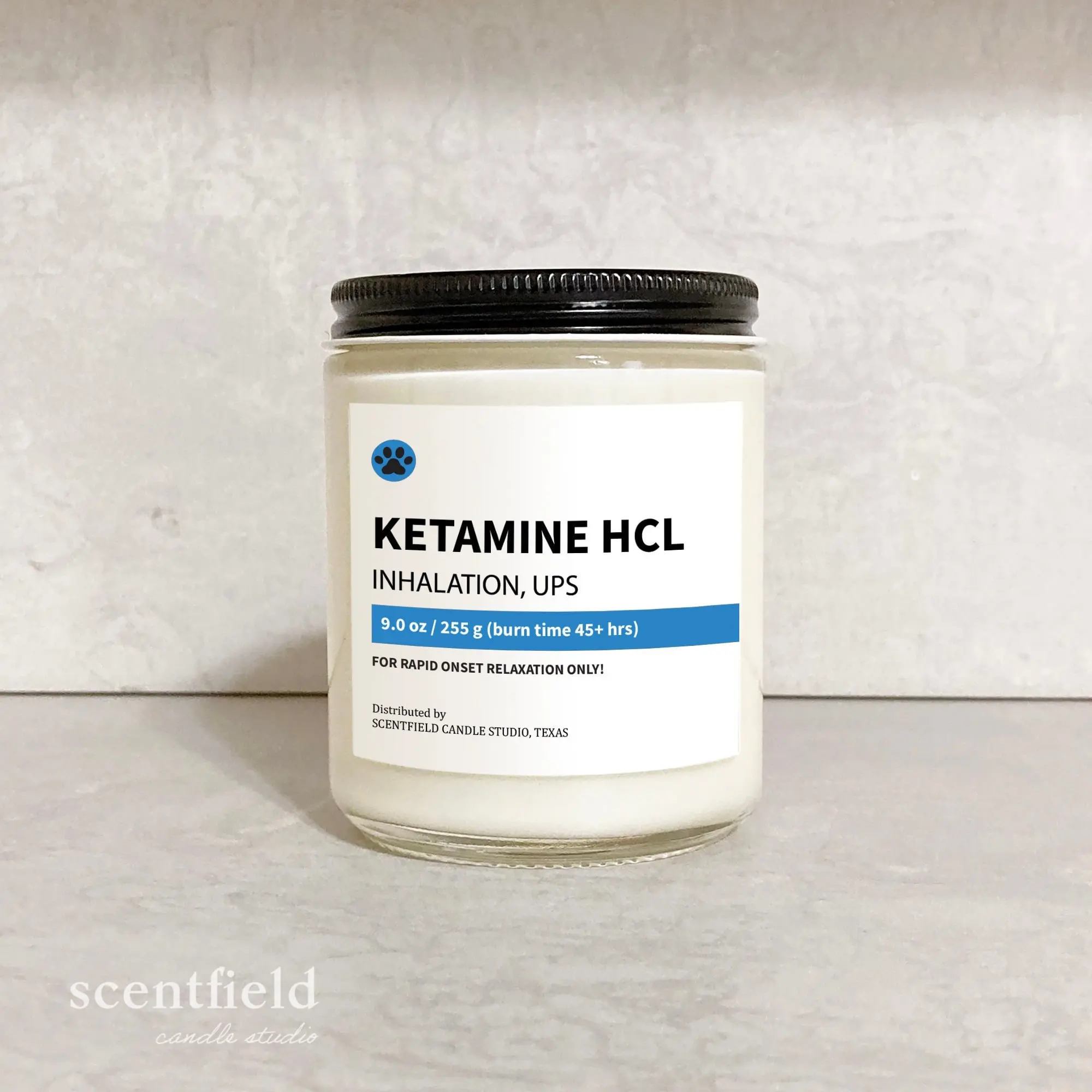 Custom Soy Candle Ketamine, Relaxation Vegan Candle, Funny Gift for Vet Tech & Veterinarian