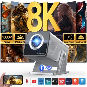 [Latest Model] Magcubic 1000ANSI X7 Projector Auto Focus 8K 4K Decode Android 14.0 Built-In HiFi Speaker Auto Obstacle Avoidance & Fully Keystone Correction Dual WiFi6 BT5.4 Native 1080P 180° Rotatable Allwinner H726 High-End Home Cinema Audio Movie Night