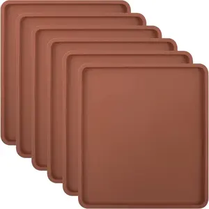6PCS silicone food dehydrator sheets with edges, compatible with Cosori 12" x 11" trays, square non-stick tray liners, high-temperature-resistant reusable drying mats