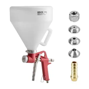VEVOR Air Texture Spray Gun,  1.45 Gallon Air Hopper Spray Gun, Professional Drywall Texture Painting Sprayer with 3 Nozzles (3.5mm, 6mm, 8mm) for Popcorn, Knockdown, Orange Peel Textures