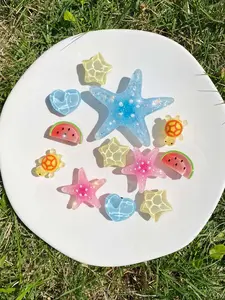 12pcs Fashionable Abs Polka Dot Star DIY Detachable Shoe Accessories, Shoe Charm, Shoe Ornament, Garden Sandals Decorative Buckles, All Season Shoe Flower Clips, Shoe Charms Set, Shoe Embellishment Set