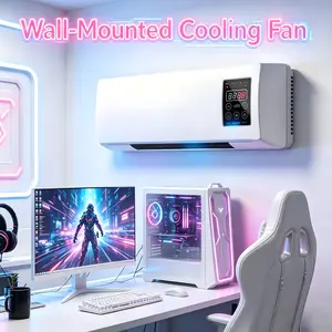 Energy Efficient No-Drill Wall Fan | Ultra-Quiet Operation, Tool-Free Installation | Perfect for Bedroom, Living Room & Dorm | Space-Saving Design, Safe for Kids & Pets – Stay Cool Without the Hassle!"