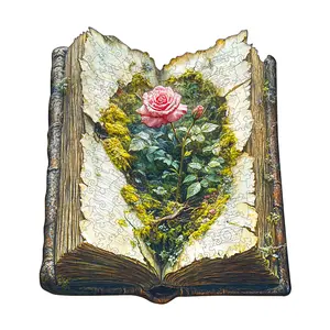 Blooming Story Wooden Jigsaw Puzzle for Adults and Kids Unique Shape Animal Wood Puzzles Challenging Puzzle, Family Game Creative Gifts，Laser-Cut Durable HDF Wood Puzzle