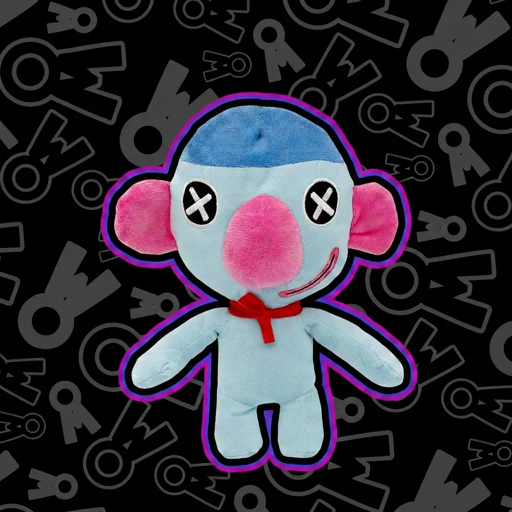 Poppy Playtime Chapter 5 Doodle Bones Reversible Plush Toy, Wrongside Outimals 2-in-1 Transforming Soft Stuffed Doll, 25cm Blue Character and 13cm Zipper Ball, Poppy Playtime Horror Game Collectible Plushie, Gamer Gifts for Fans, Desk and Shelf Decor
