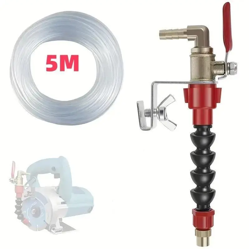 Adjustable Dust Removal Misting System Water Sprayer with Faucet, 5M Plastic Pipe, and Adjustable Joint Universal Nozzle