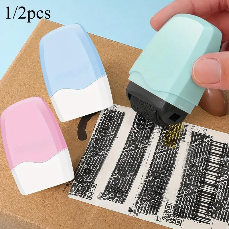 Identity Protection Roller Stamp for Identity Verification Shielding, Theft Prevention Stamp, Office Supplies - Privacy Secret Address Shield, Security Roller Stamp