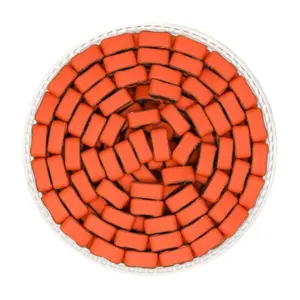 MATTE ORANGE - Half Tile Beads