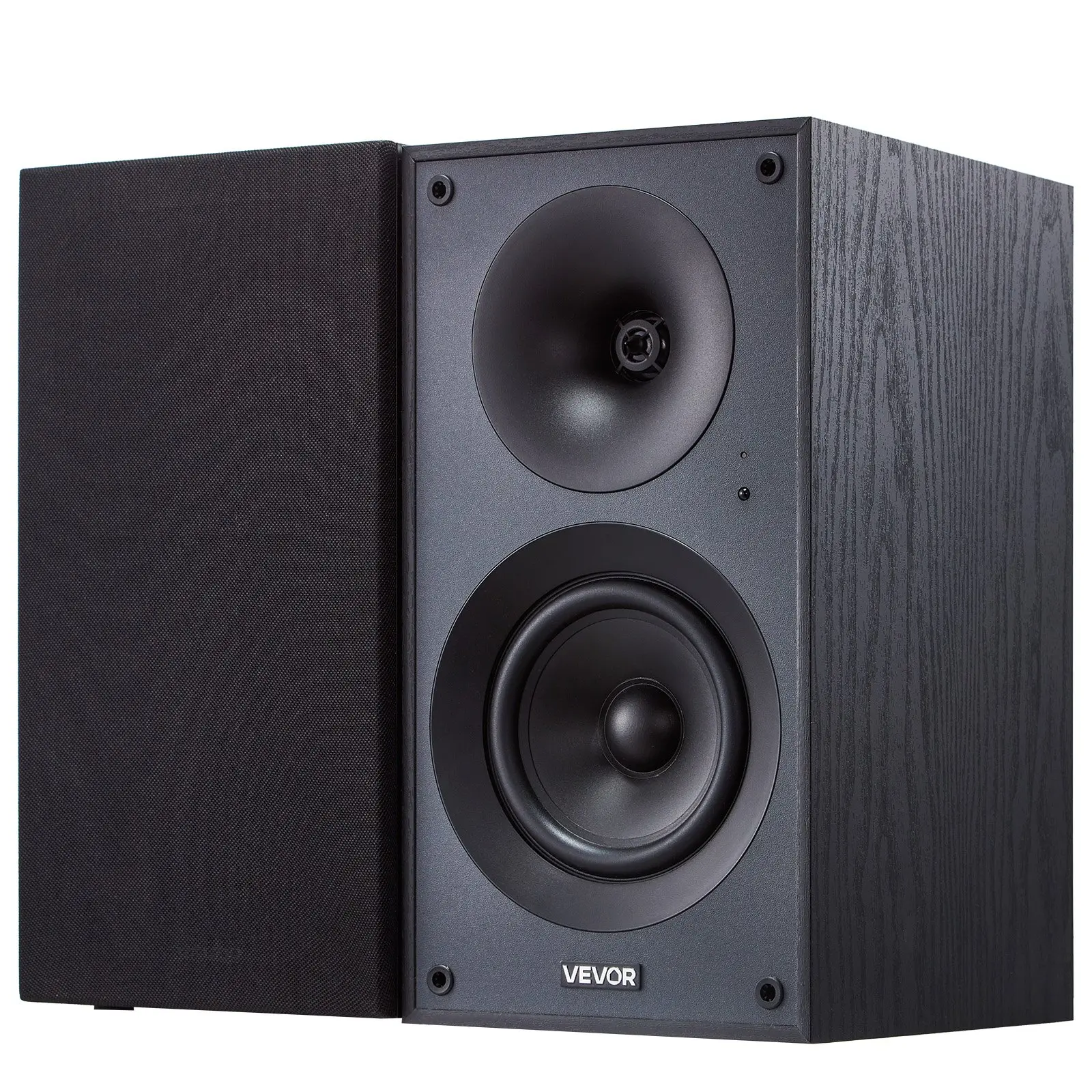 【Summerfinds】VEVOR Powered Bookshelf Speakers, 25W x 2, Active Studio Monitor Speaker with 5.25 Inch Woofer, Bluetooth/RCA/Coaxial/Optical/USB/Subwoofer Connection, Wooden Enclosure, for Record Player Turntable PC Remote Control Stereo