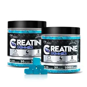 Creatine Monohydrate Gummies 5000mg for Men & Women, Blueberry Flavor Gomitas de Creatina 5g Creatine Monohydrate,120 Count 0g Sugar Chewables CreatinePre-Work Out fo Healthcare