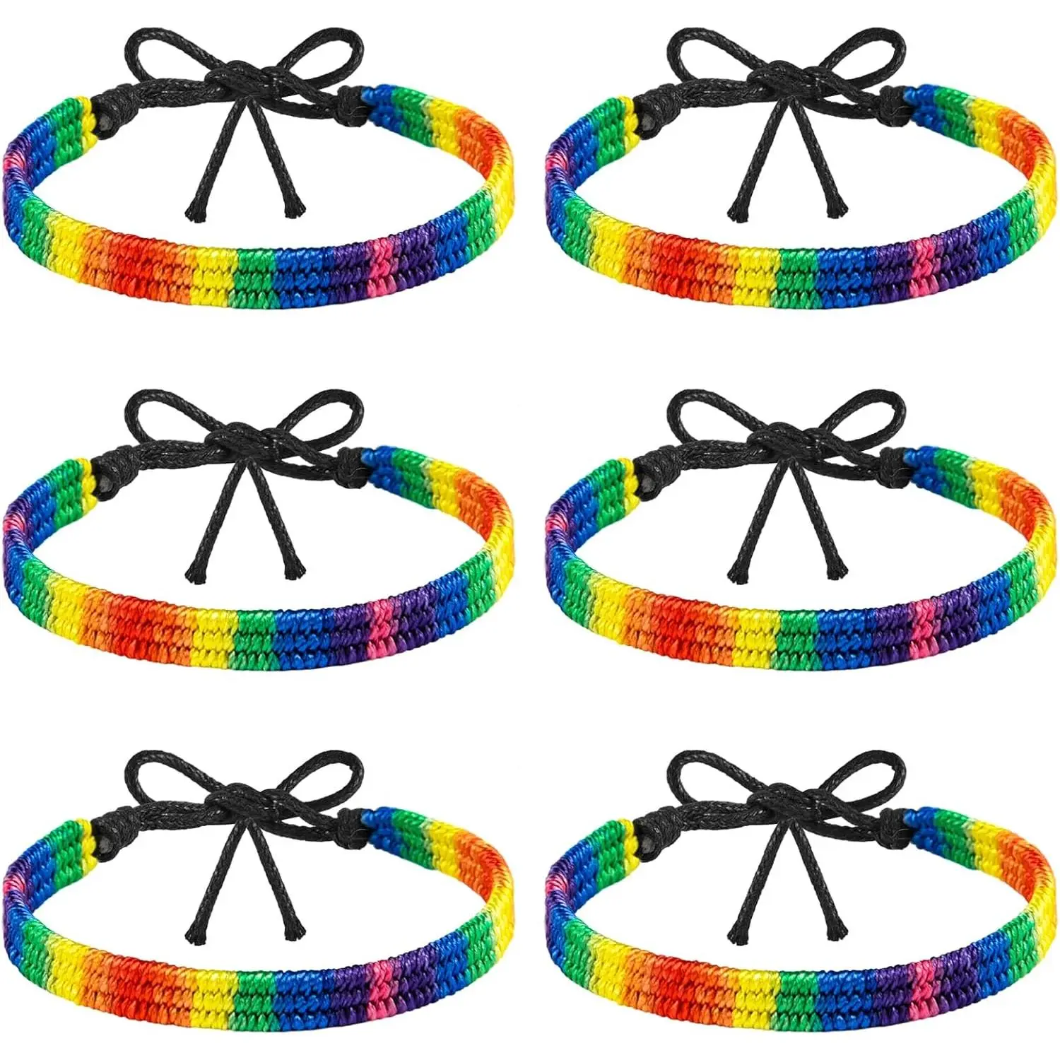 LGBT Pride Rainbow Bracelets For Bisexual Gay Lesbian Couples  Braided Adjustable LGBTQ Bracelets Pride Month Friendship Bracelet Gifts for Men Women