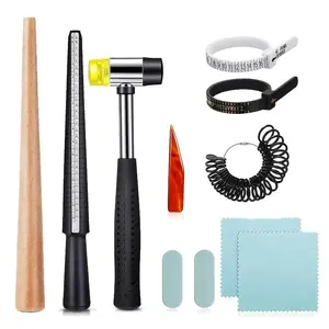 Ring Measurement Set Usuk Size Chart, Ring Sizer Tool Kit, Accurate Finger Gauge for Jewelry Making & Crafting, Jewellery, Mandrel, Hammer