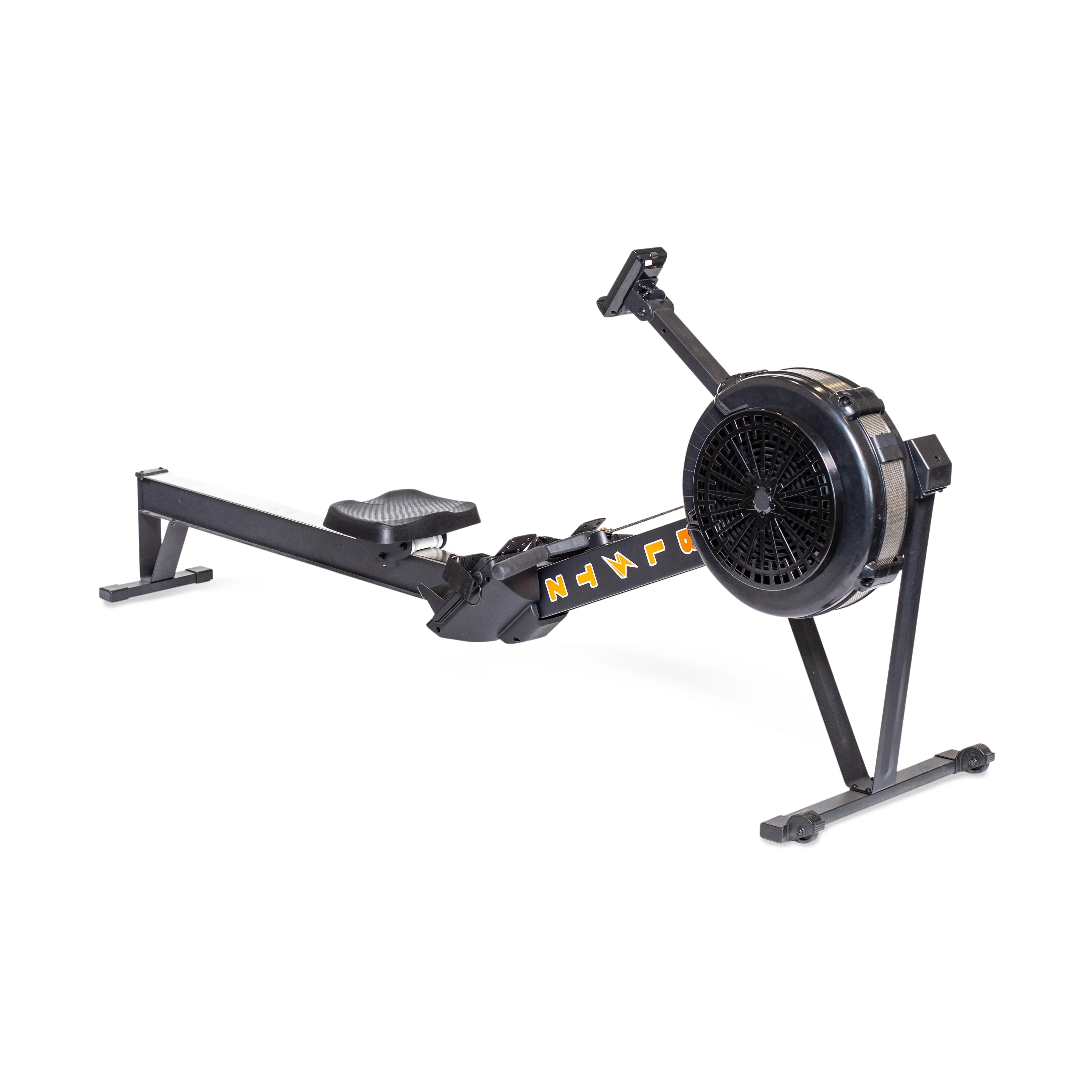 Bells of Steel Blitz Air Rower, Wheeled Indoor Rowing Machine for Home Gym Cardio, Joint-Friendly Full-Body Workout with Adjustable Damper & Carabiner Clip