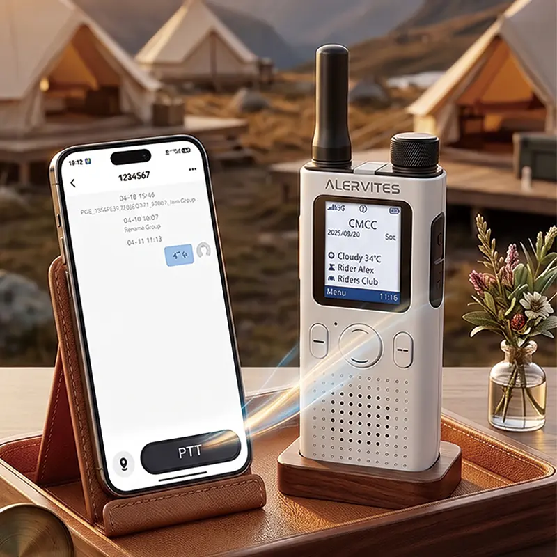 Lifetime Free Family Phoneradio-AT1 APP Independent Background Control Encrypted Chat History & Unlimited Range PoC Walkie Talkie – Private Intercom for Home, Family Safety, Kids, Seniors & Outdoor Use（MADE BY BAOFENG）