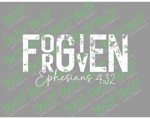 FORGIVEN GRUNGE WHITE DTF PRINT