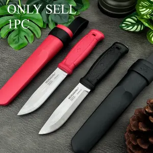 New Survival Fixed-Blade Knife with Sheath, High-Hardness 440C Blade, Nylon Fiber Handle—Portable Jungle Cutting Outdoor Knife, EDC, Camping, Exploration, Hiking, and Mountaineering Tool, Survival Tools, Survival Gear
