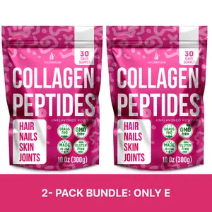 2-pack Hydrolyzed Collagen Peptide Powder Supplement for Women Dietary 21 Amino Acids for Fitness Goals and Healthy Hair Skin Colageno InstaSkincare