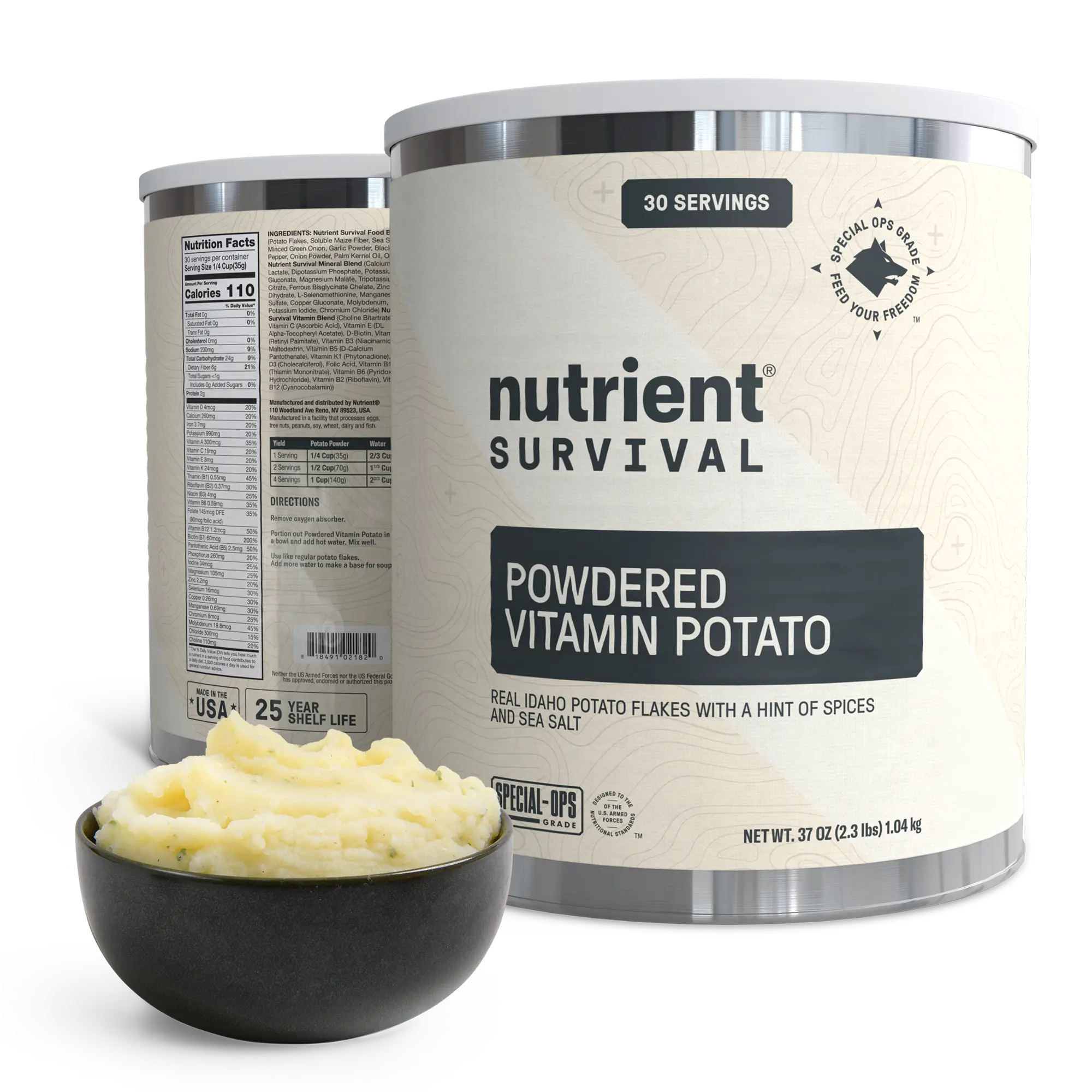 Powdered Vitamin Potato #10 Can