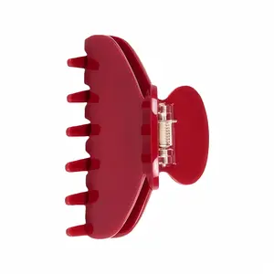 OideGuiing Medium Cute Durable Acetate Hair Clips - 3-Inch Cherry Red Claw Clips for Fine and Medium Thick Hair (Red)
