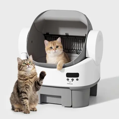 Warcat Automatic Open-Top Cat Litter Box - Self-Cleaning with Built-in Safety Sensors, App-Free for Effortless Use, 10-Day Waste Hold, 24lb Capacity, 8L Litter Capacity #Familyfun #Cozyhome