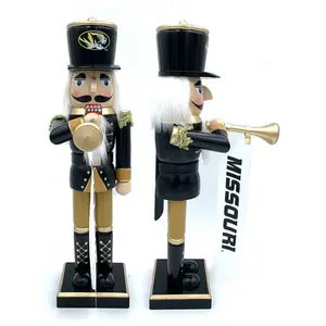 212 MAIN 14 in. Handmade Missouri Bugler Nutcracker Figurine - Wooden Handmade Ornament, Festive Game Day Home Decor (Home & Party Supplies)