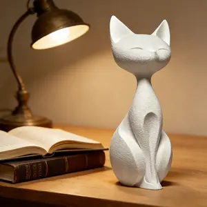 Elegant Cat Statue Decoration, Minimalist Art Sculpture for Couples and Best Friends, Desk Decor, Wine Cabinet Decor, Bedroom Bedside Decor