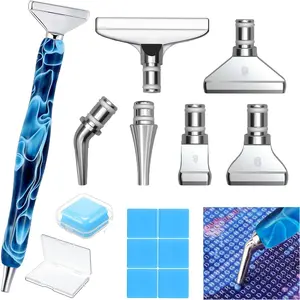 Art Painting Pen,   Painting Drill Pens Tools Accessories,  Art Pen Tools with Metal Tips for 5D Craft  (Blue)