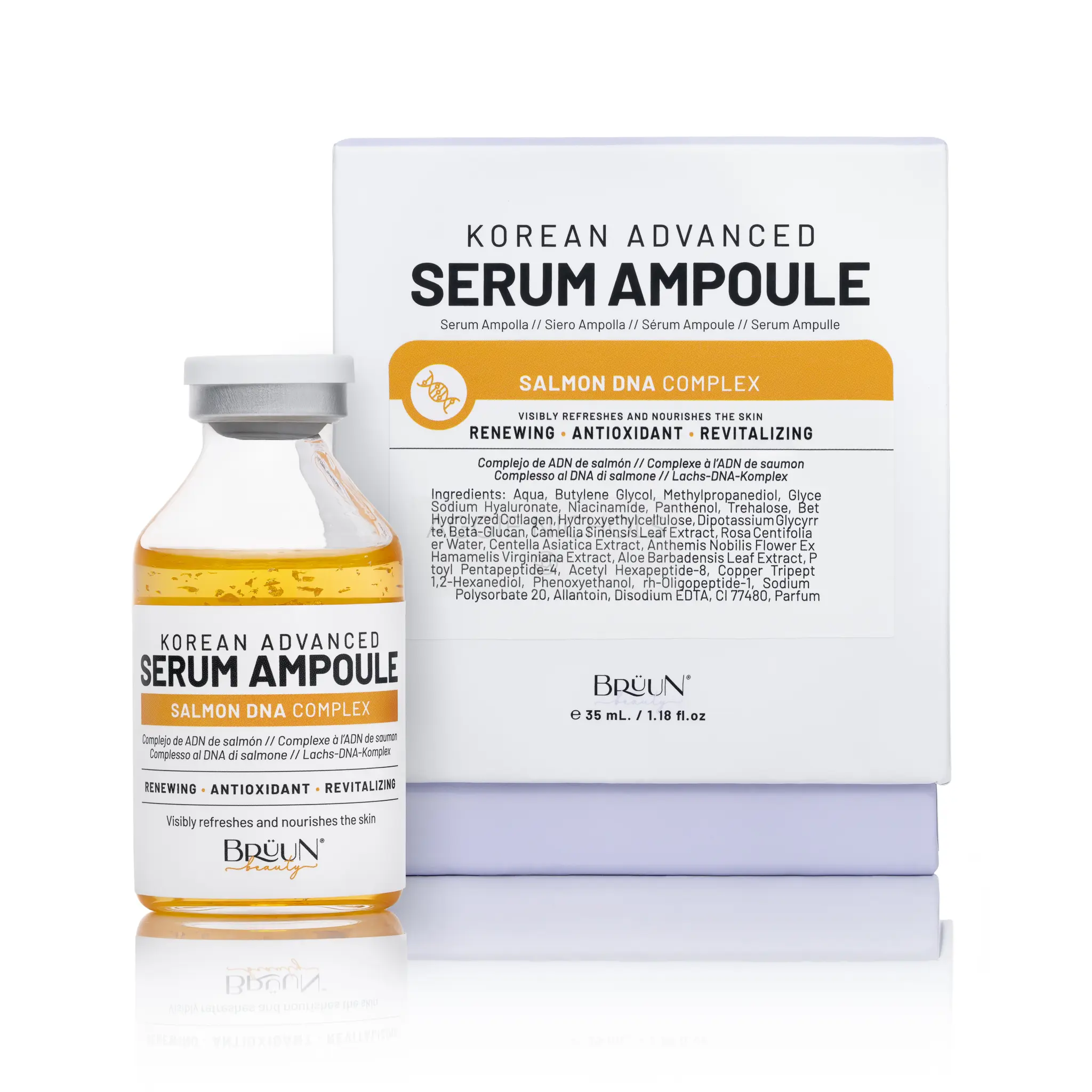 BRÜUN SD - Control  DNA Ampoule - Micro Needling Korean  Booster for Face and Body to Use with and without Derma Pen Microneedling  Care  1.18 fl.oz  pdr n pdrn salmon collagen Skin Serum Facial Anti-Aging wrinkle repair Hydrating Vegan