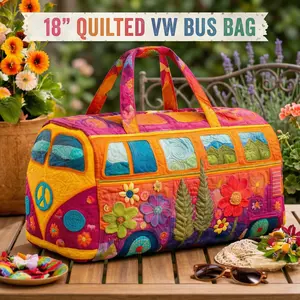 【Unlined pocket】 18 inch*9 inch*9 inch UnisexBoho Quilted Weekender Travel Bag, Lightweight& Comfortable, Large Capacity Hippie Design