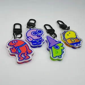 Smiling Friends Keychain Acrylic Charms - Pim Glep Charlie Allan! Kawaii Keychains, Small, Meaningful, And Full Of Character, Unique Keychains That Add Charm To Every Bag And Key.