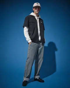 Men's Legendary Railroad Stripe Loose Carpenter Jean