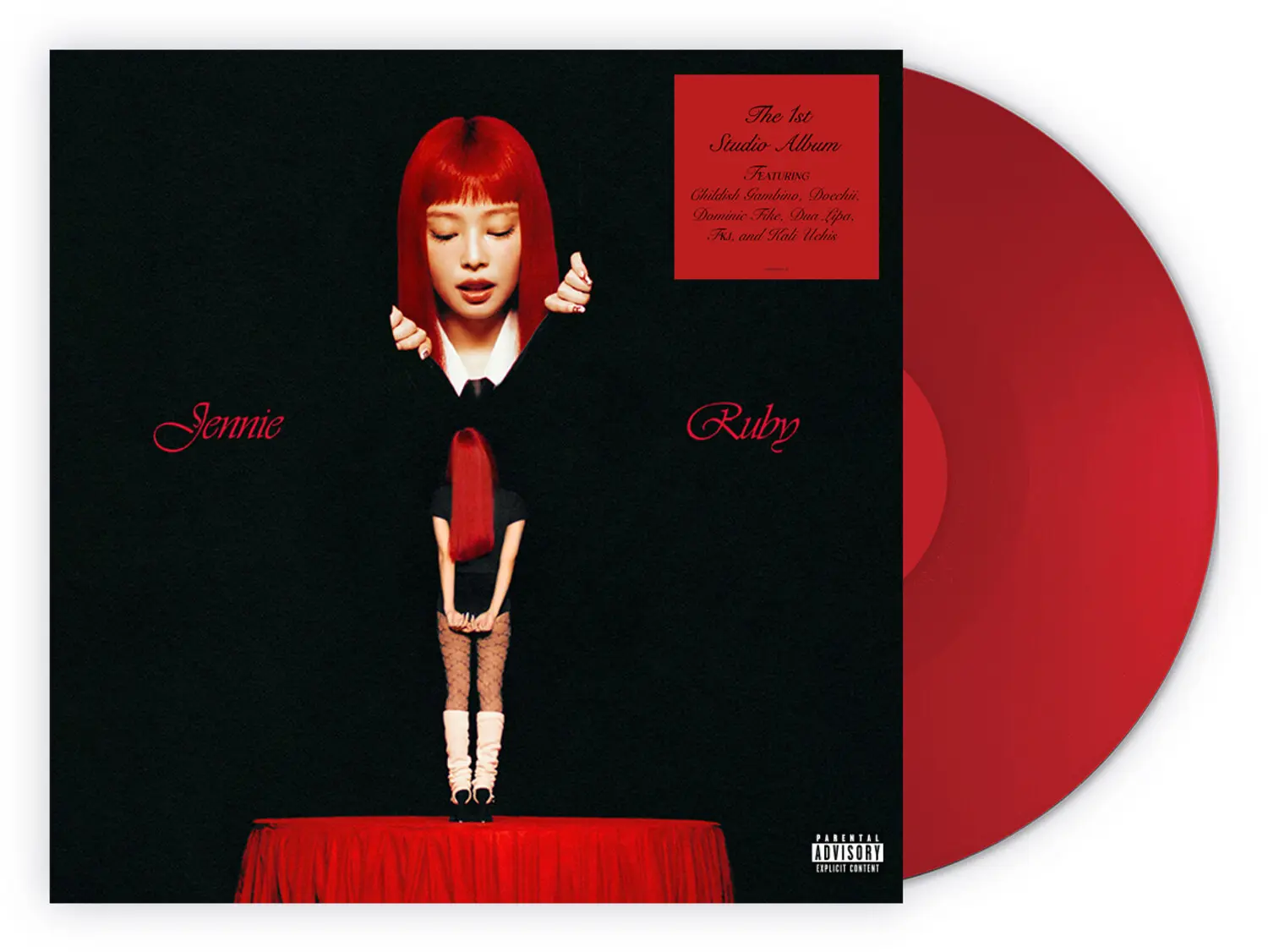 Jennie - Ruby Vinyl  [VINYL RECORD - LP] Explicit, Colored Vinyl, Red, Postcard, Photos, Poster