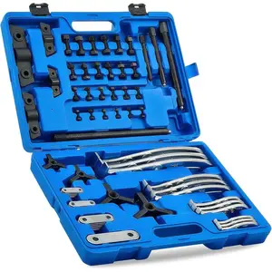 Gear Puller Set, 3" 4" 6" 8" Bearing Puller Kit, 24 count 2 Jaw & 3 Jaw Gear Puller with Reversible Jaws, Heavy Duty Pulley Puller Tool for Pulley Gear Bearing Flywheel Removal