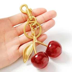 Cherry Keychain Purse Charm – Cute Bag Accessory for Handbags, Perfect Mother’s Day & Birthday Gift