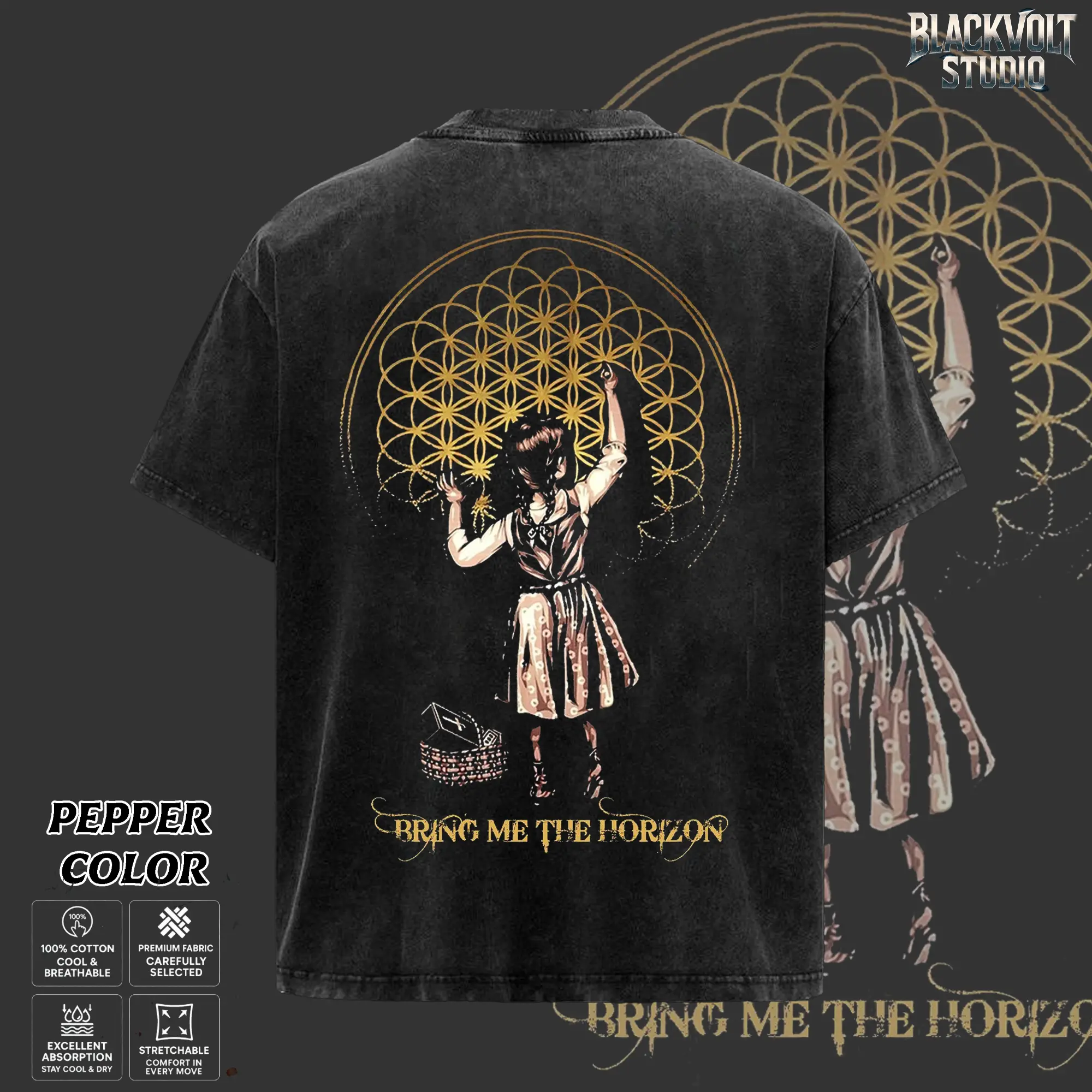 Retro Bring Me The Horizon The Sempiternal Album T-Shirt, Vintage Rock Band Tee, Metalcore Music Shirt, Dark Aesthetic Alternative Tee, Gift for Men & Women