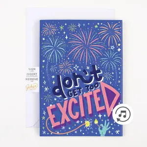 Endless NSFW Moaning Congrats Card with Glitter
