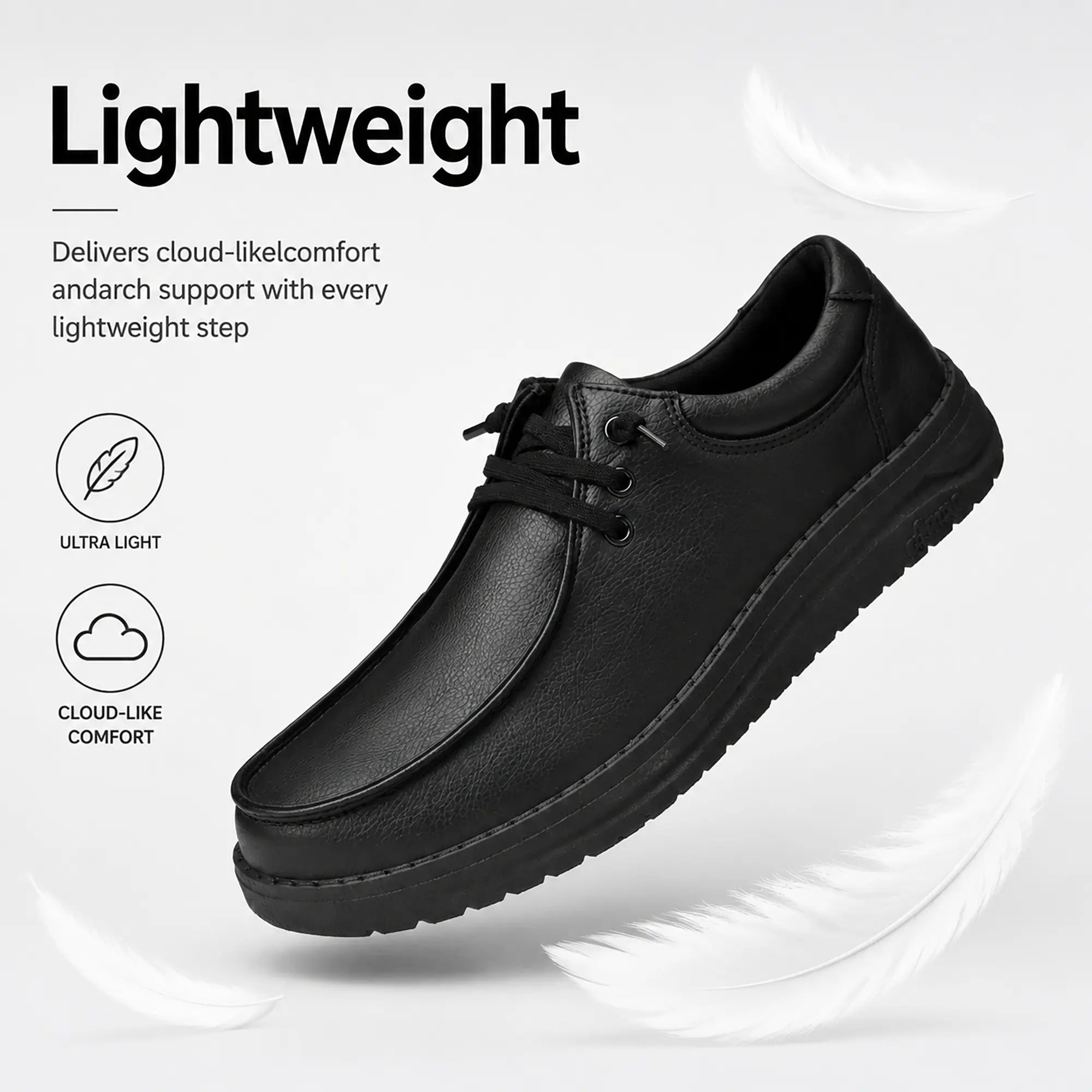 Unisex Closed Lace Leather Work Footwear - Soft, Cushioned, Slip-Resistant, Oil-Resistant Kitchen Walking Shoes for Chefs, Ideal for Long Shifts, Casual, Chefs/Servers, All Season